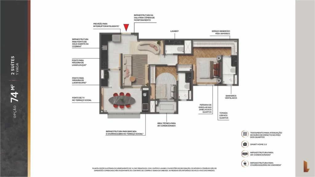 74 m² (planta opção)
