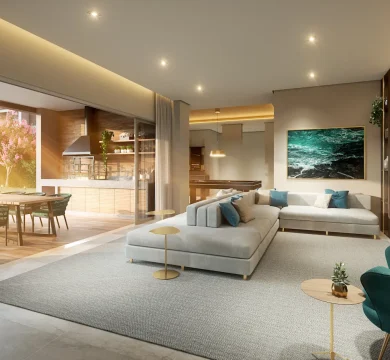 Ilustração Beach House Interno