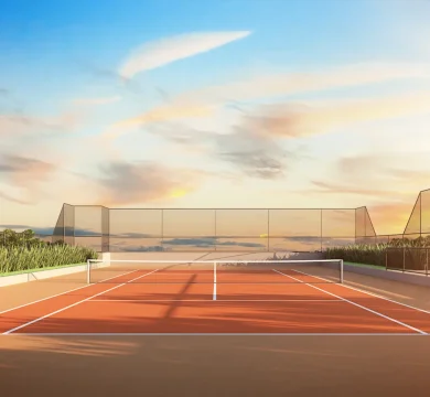 Ilustração Quadra de Tenis