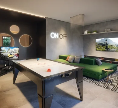 Ilustração Salão de Jogos Teen